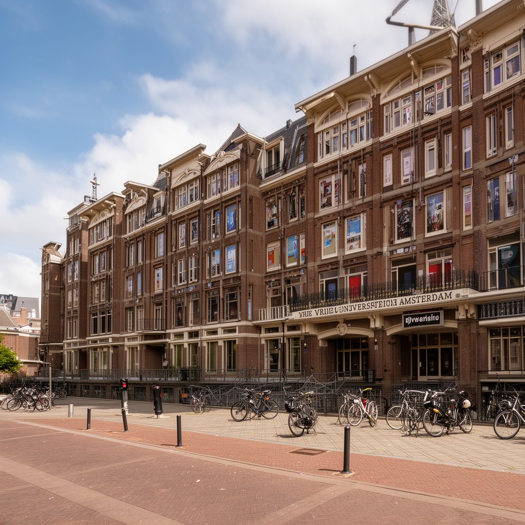 AI-generated illustration of Vrije Universiteit Amsterdam