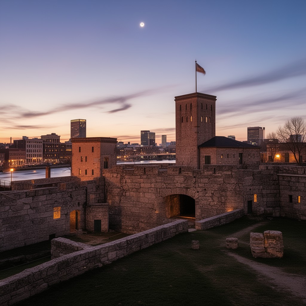 AI-generated illustration of Fort Pontchartrain du Détroit