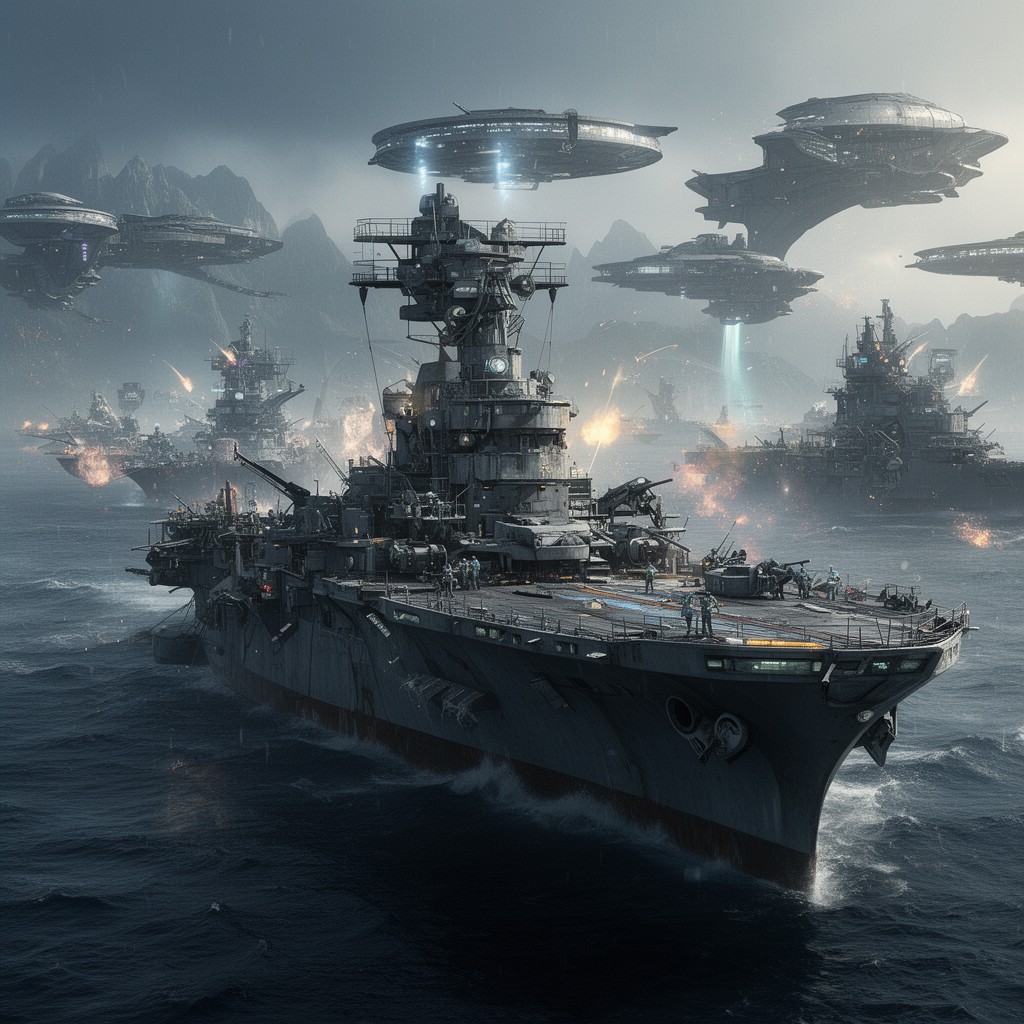 AI-generated illustration of Battleship
