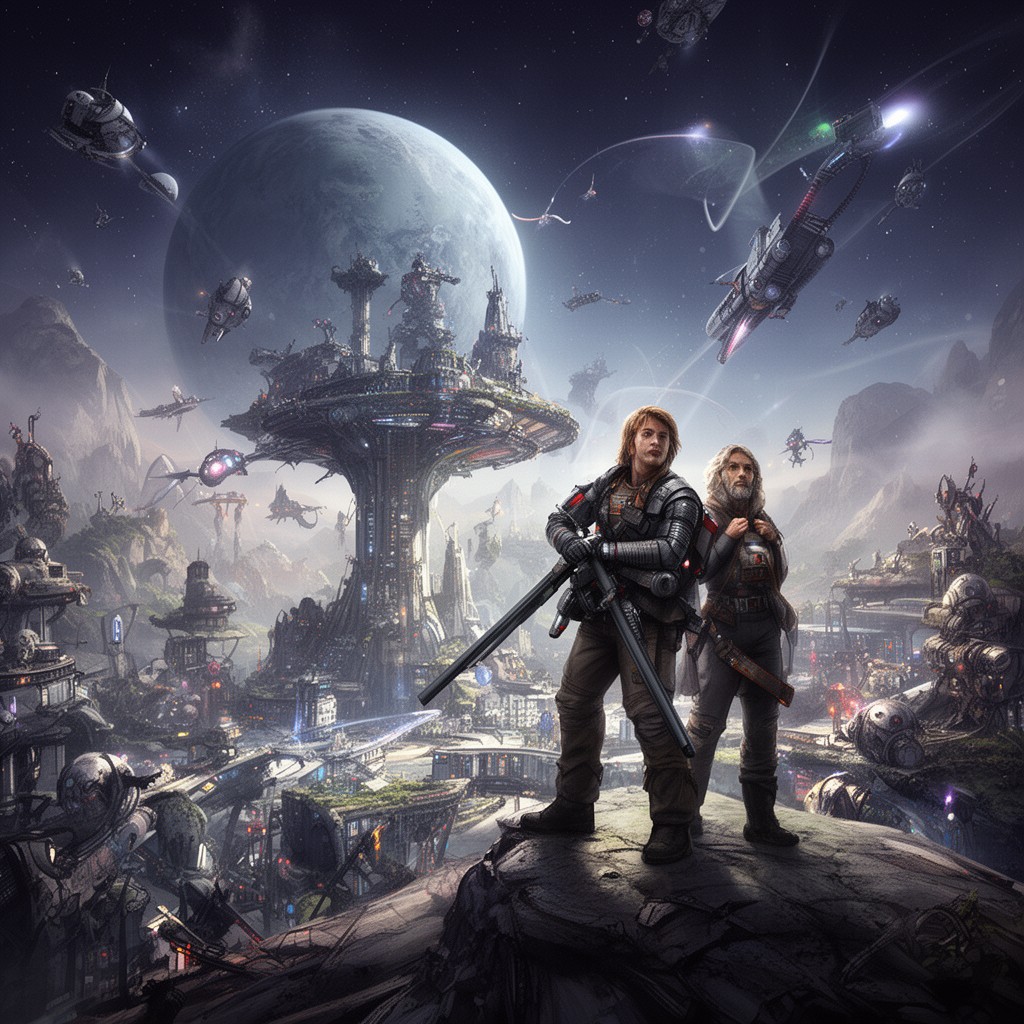 AI-generated illustration of Valerian and the City of a Thousand Planets