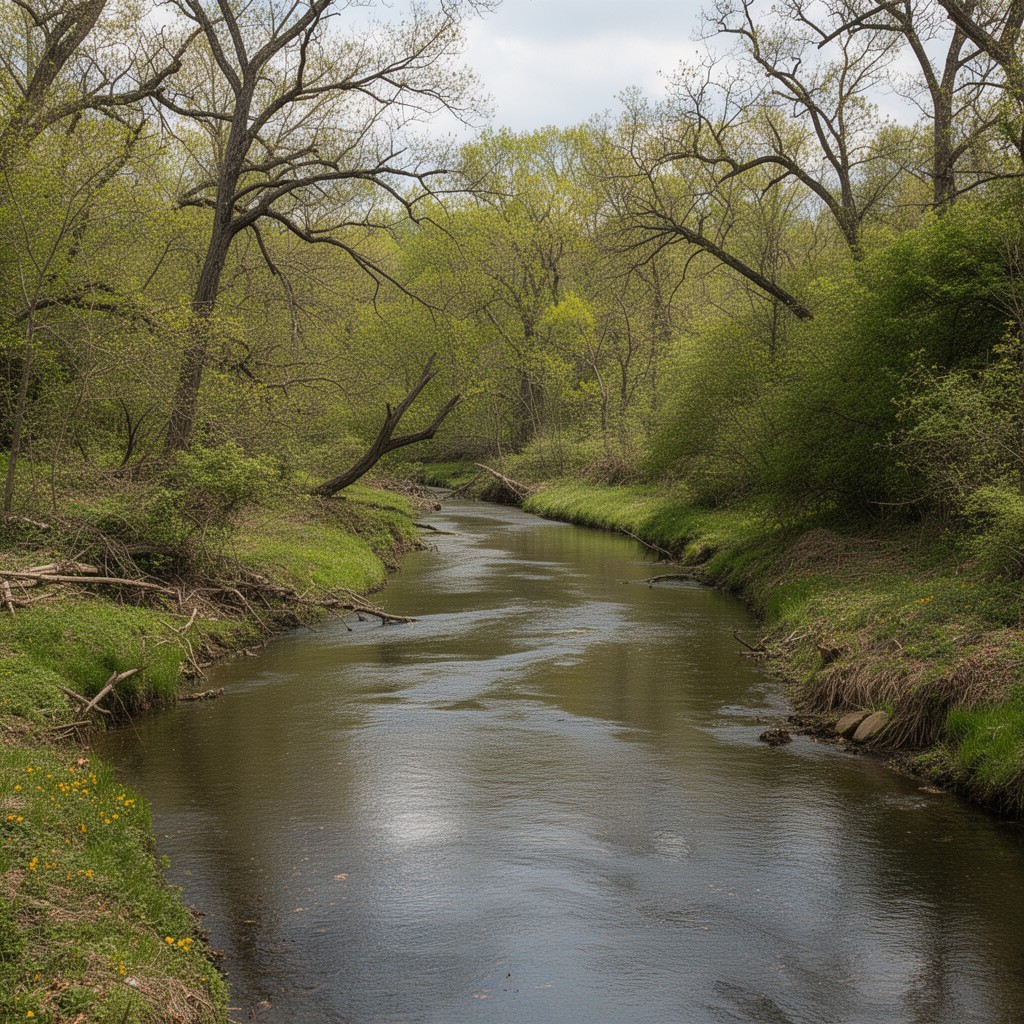 AI-generated illustration of Antietam Creek, Maryland