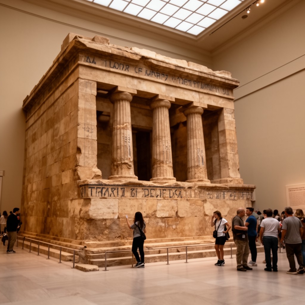 AI-generated illustration of Temple of Dendur