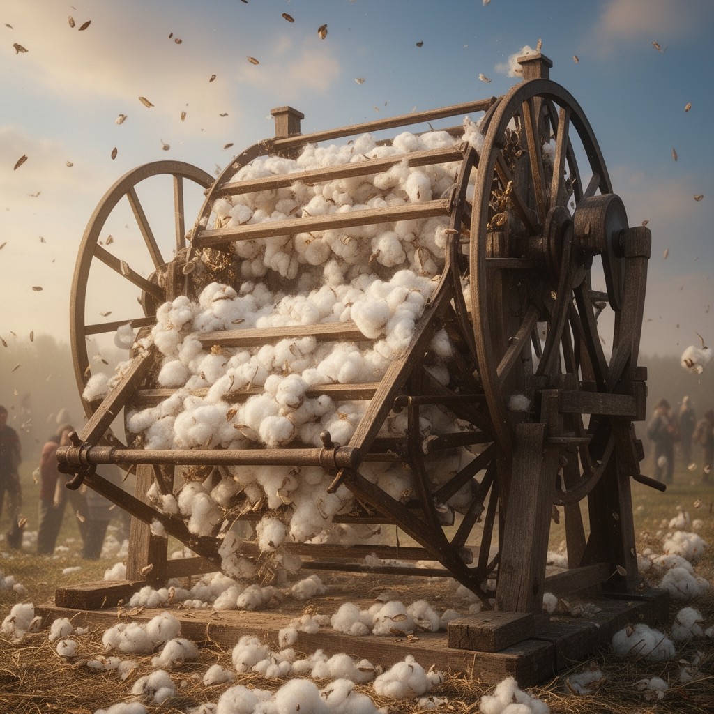 AI-generated illustration of cotton gin