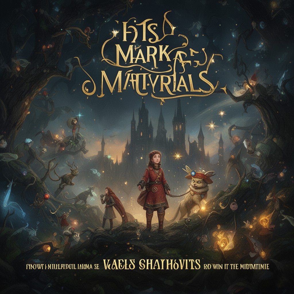 AI-generated illustration of His Dark Materials
