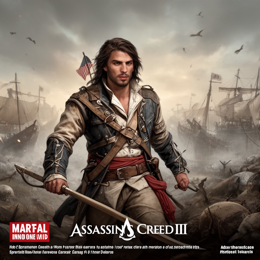 AI-generated illustration of Assassin's Creed III
