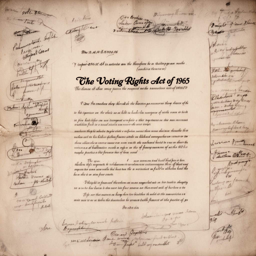 AI-generated illustration of Voting Rights Act of 1965