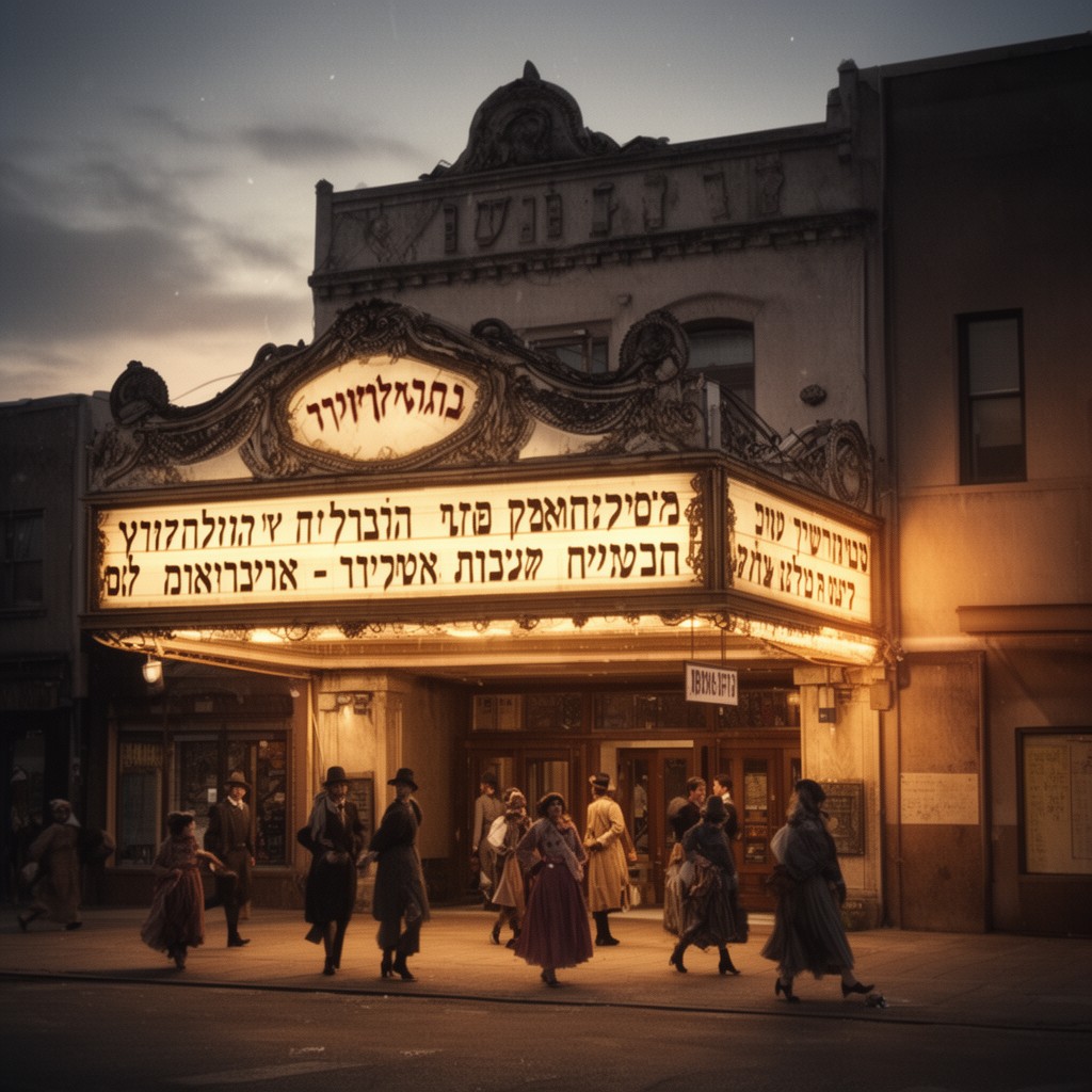 AI-generated illustration of Yiddish theater