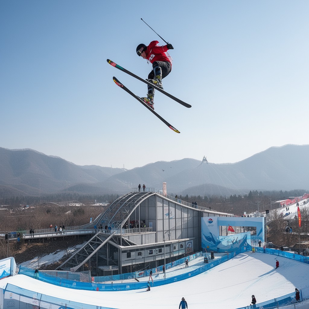 AI-generated illustration of Big Air Shougang
