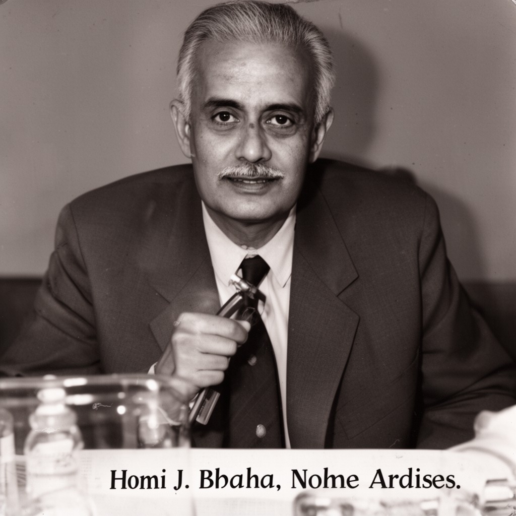 AI-generated illustration of Homi J. Bhabha