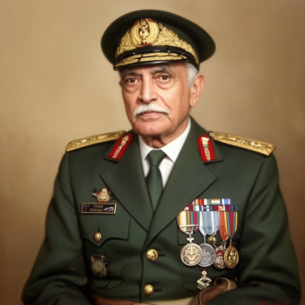 AI-generated illustration of Field Marshal Sam Manekshaw