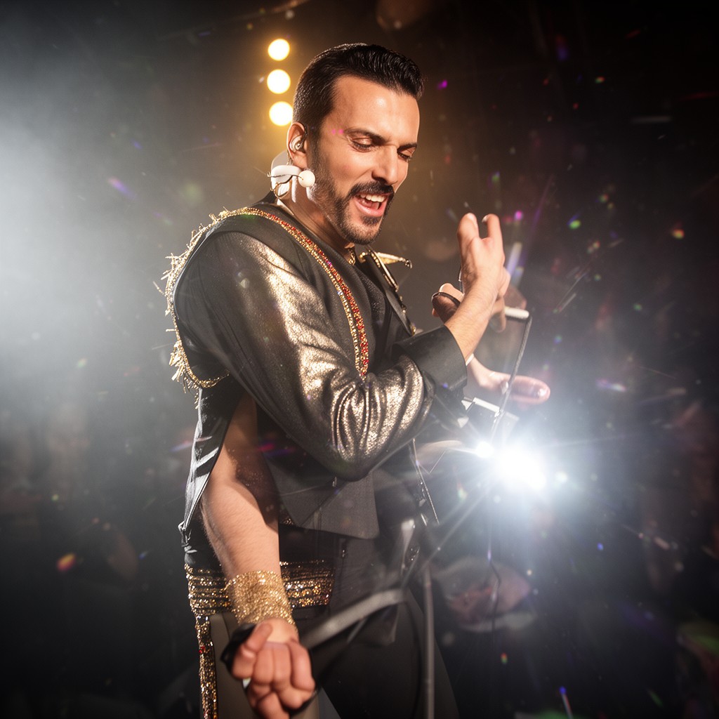 AI-generated illustration of Freddie Mercury