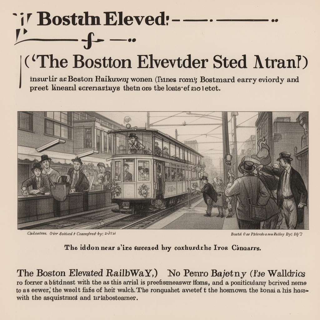 AI-generated illustration of Boston Elevated Railway