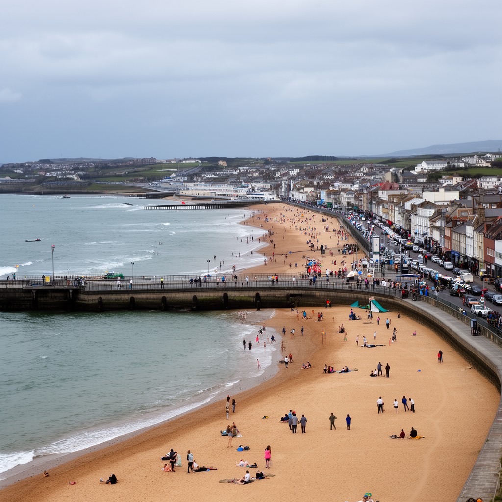 AI-generated illustration of Porthcawl