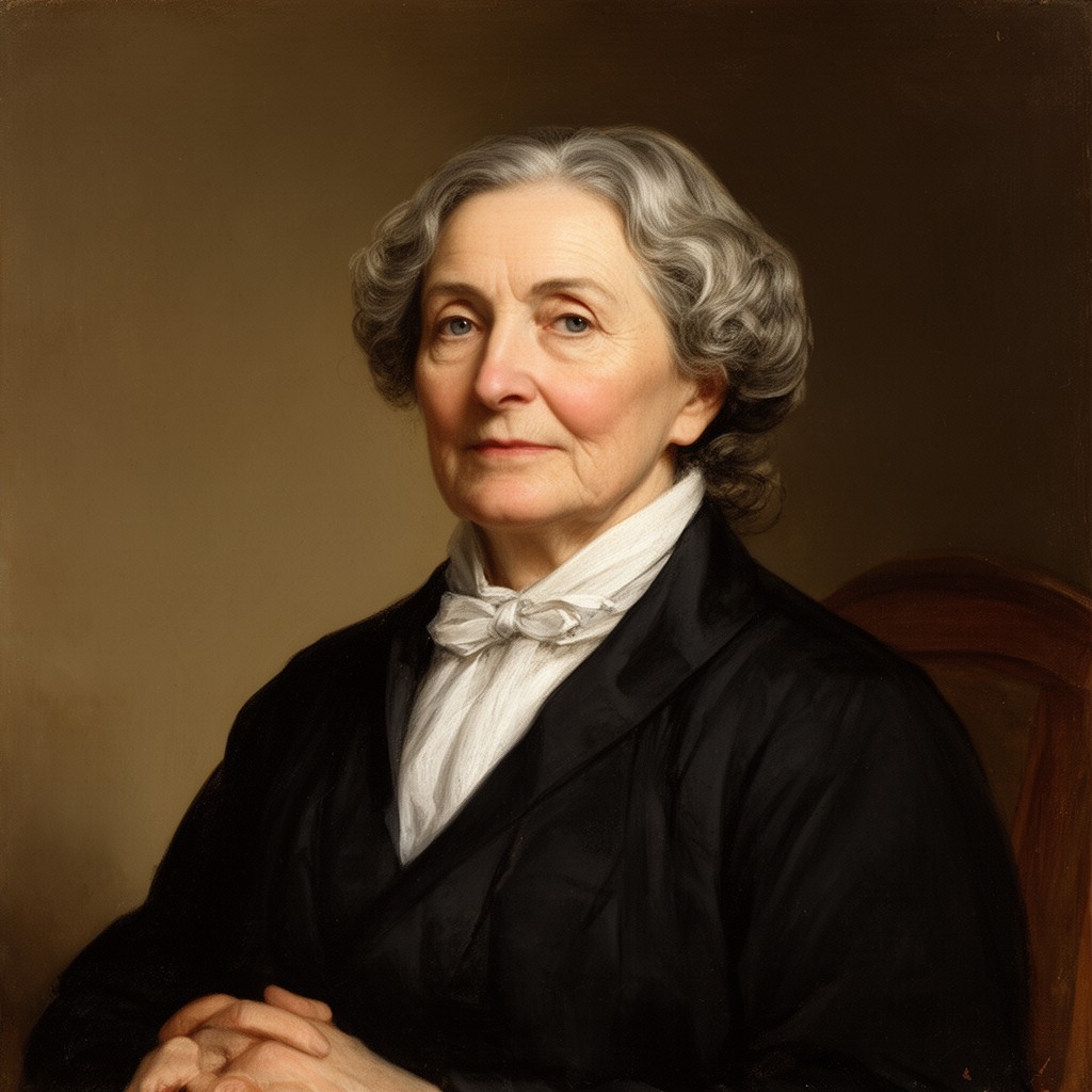 AI-generated illustration of Lucretia Mott
