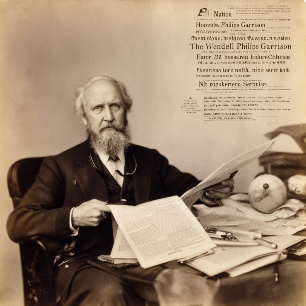 AI-generated illustration of Wendell Phillips Garrison