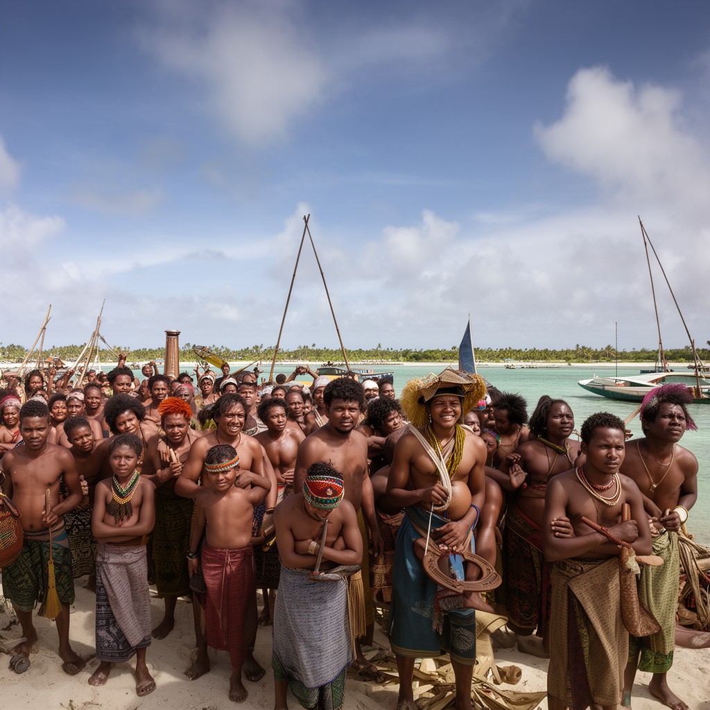 AI-generated illustration of Kiribati people