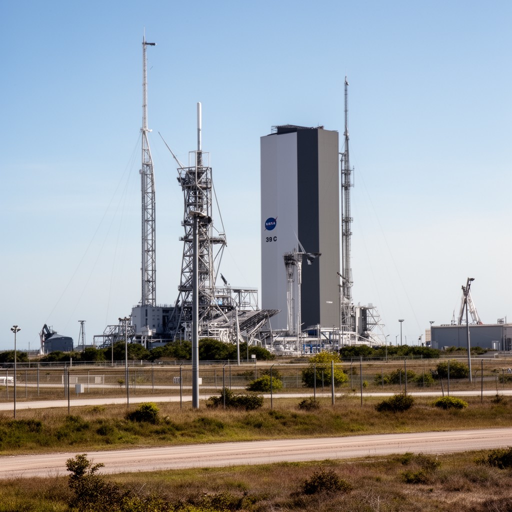 AI-generated illustration of Launch Complex 39C