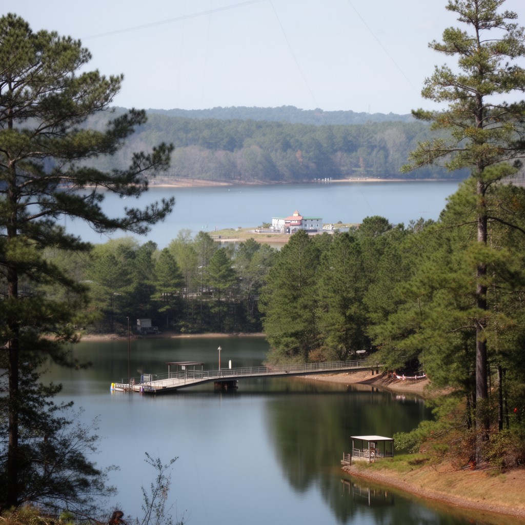 AI-generated illustration of Lake Purdy, Alabama