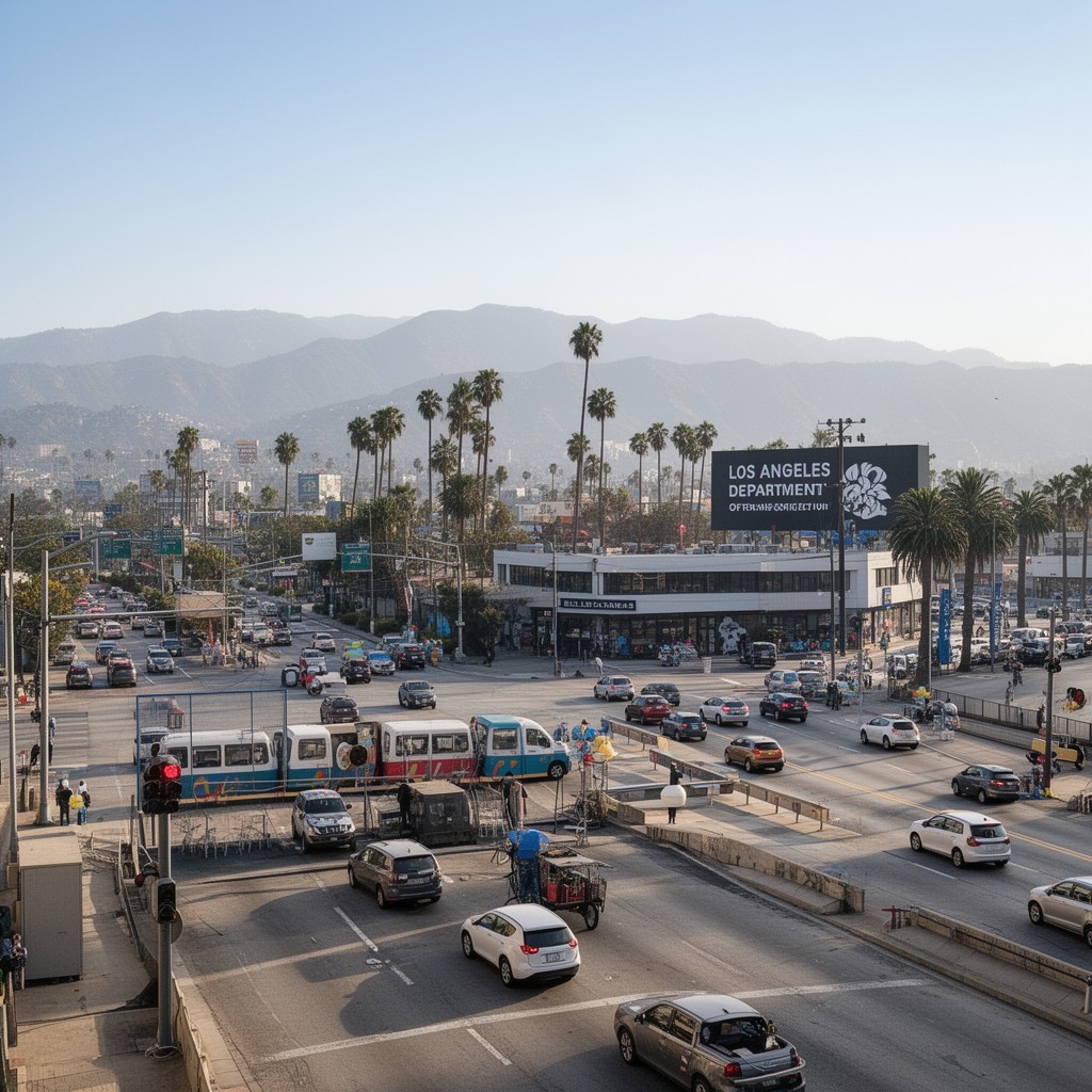 AI-generated illustration of Los Angeles Department of Transportation