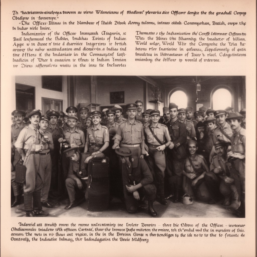 AI-generated illustration of Indianization of the officer corps (interwar period)