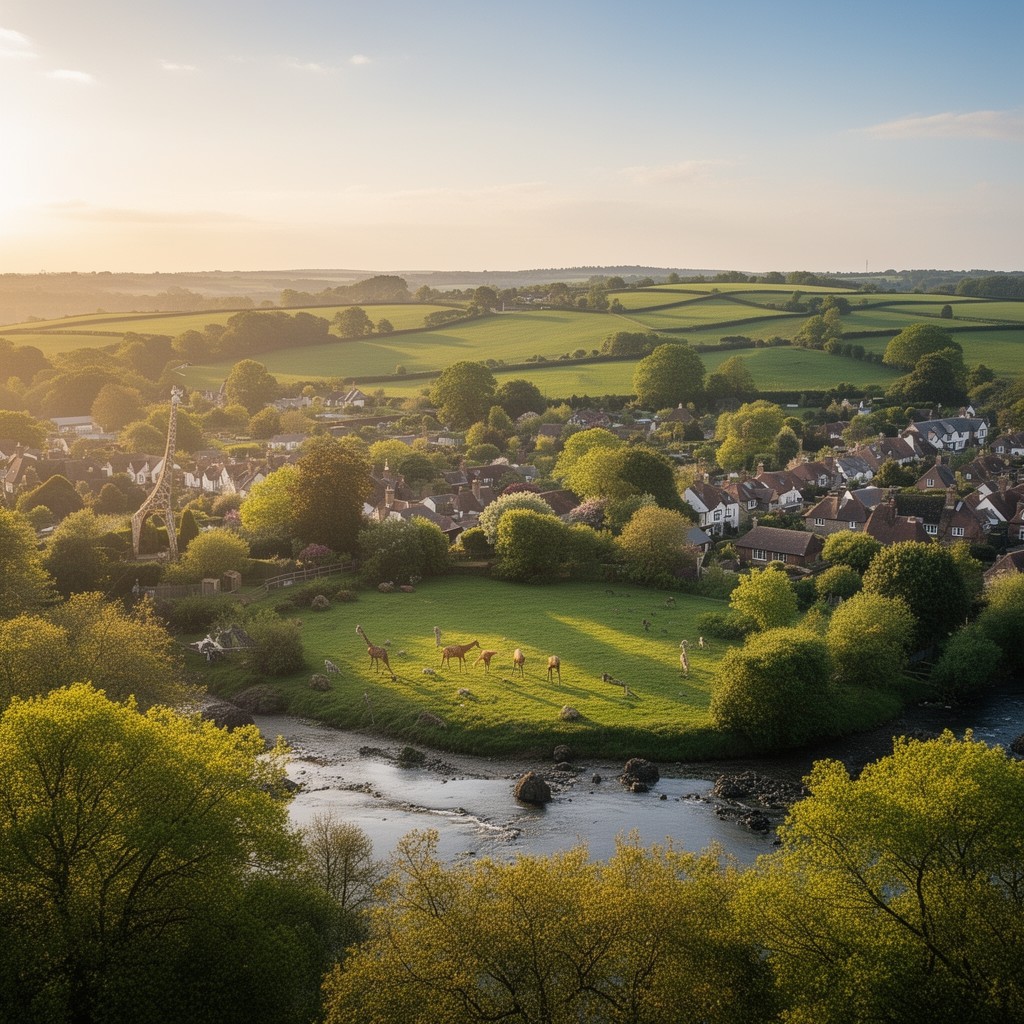 AI-generated illustration of Whipsnade, Bedfordshire, England