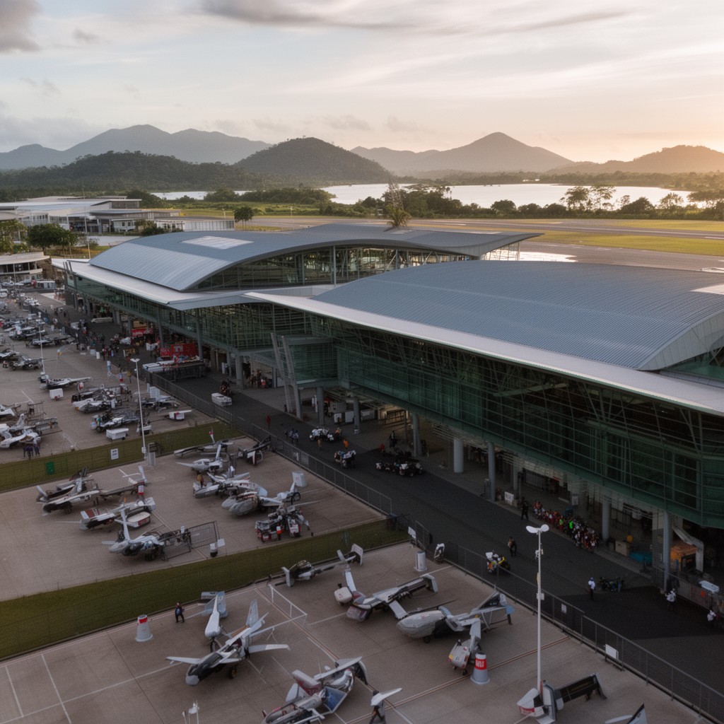 AI-generated illustration of Cairns Airport
