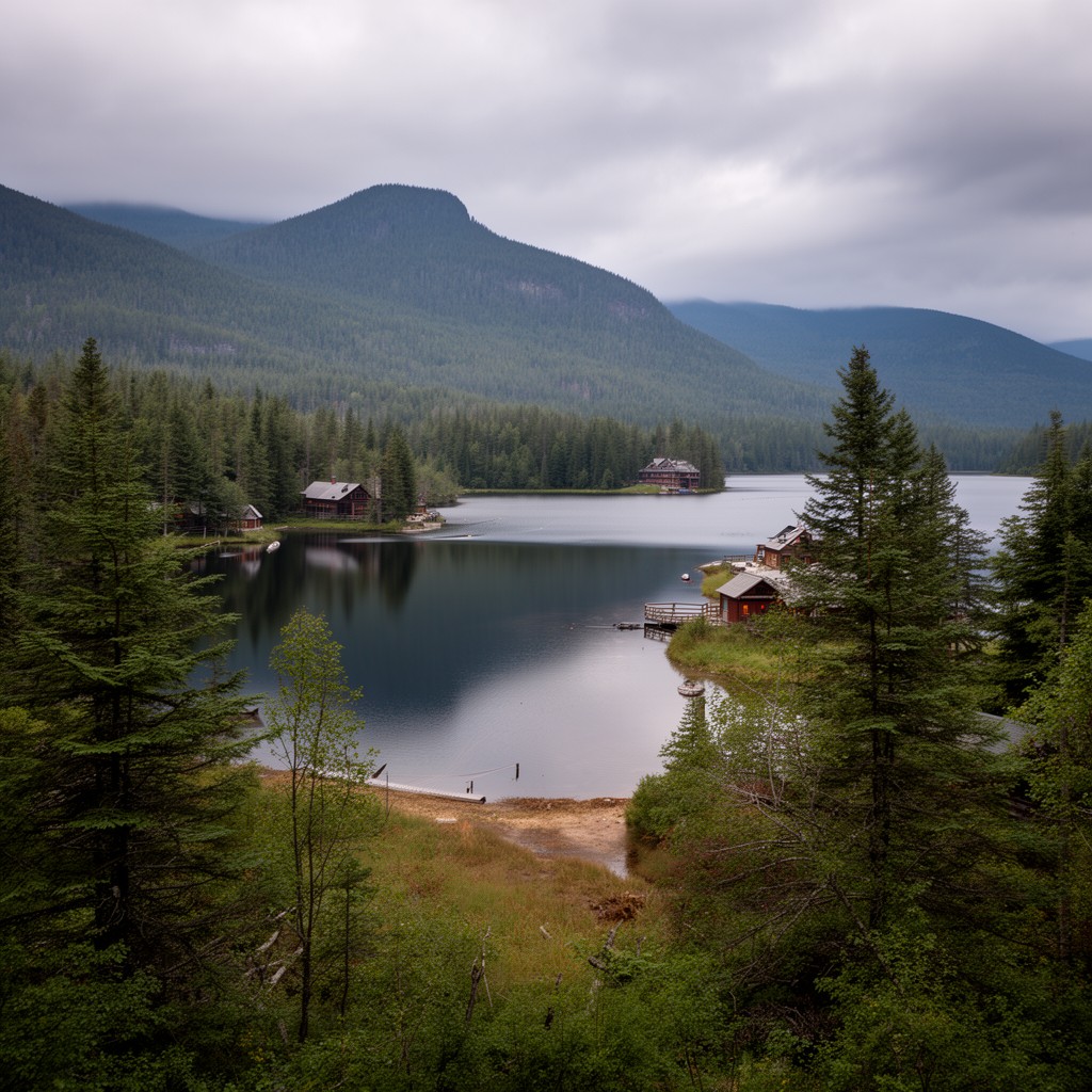 AI-generated illustration of Raquette Lake region