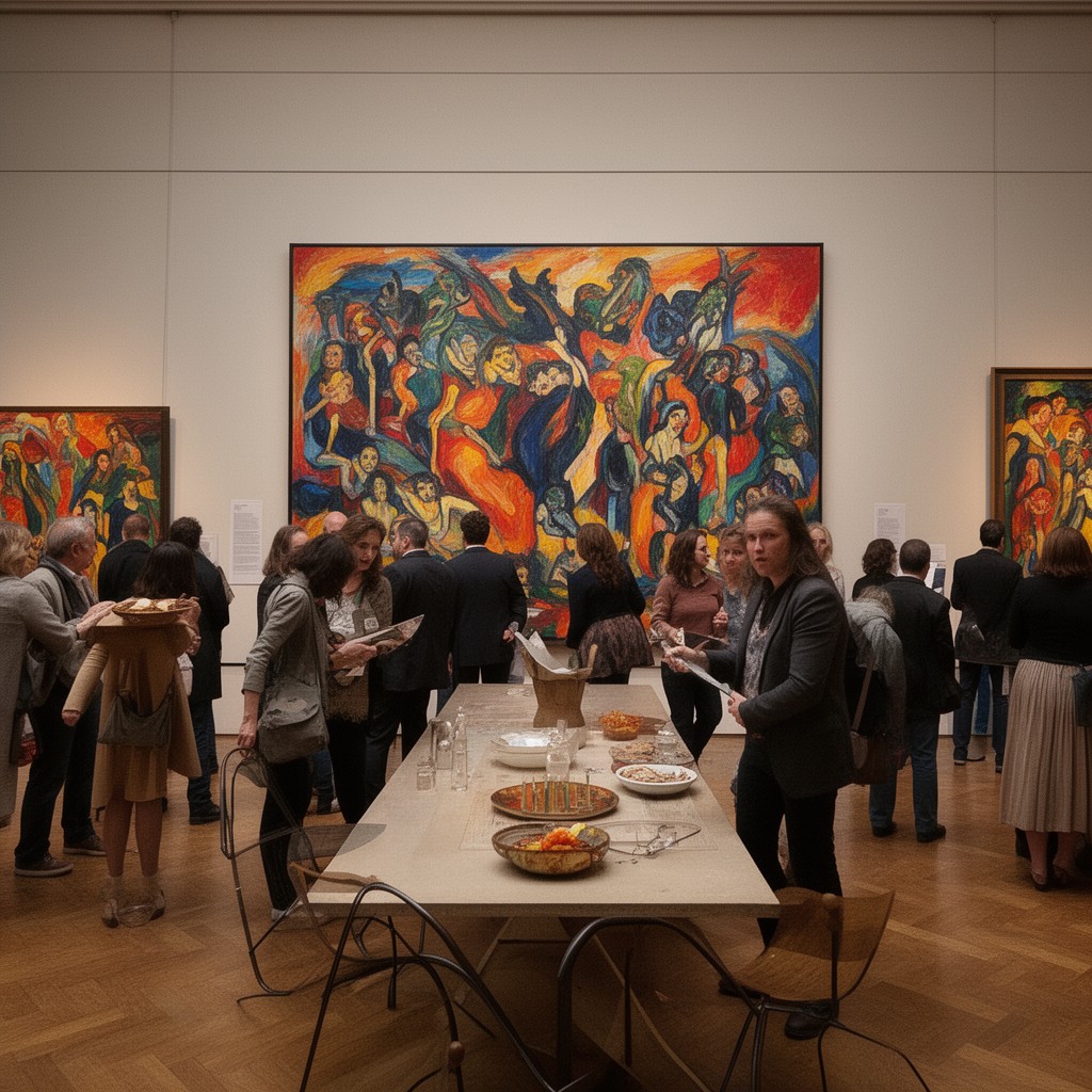 AI-generated illustration of 1905 Salon d’Automne exhibition in Paris