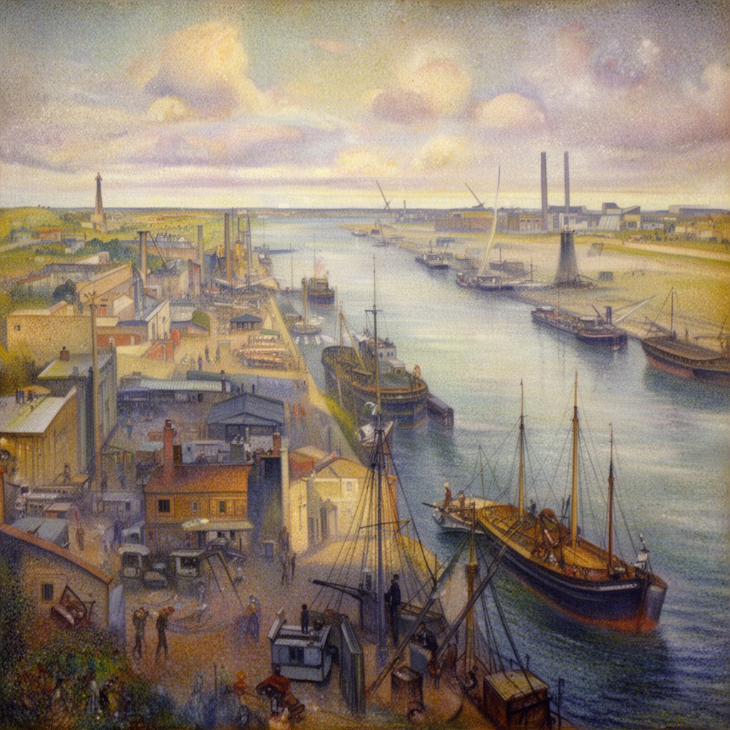 AI-generated illustration of The Channel of Gravelines