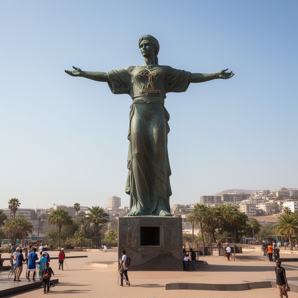 AI-generated illustration of African Renaissance Monument