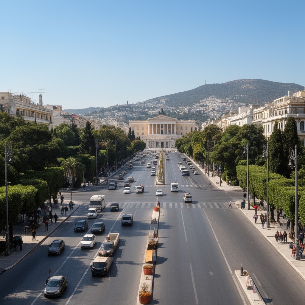 AI-generated illustration of Vasilissis Amalias Avenue