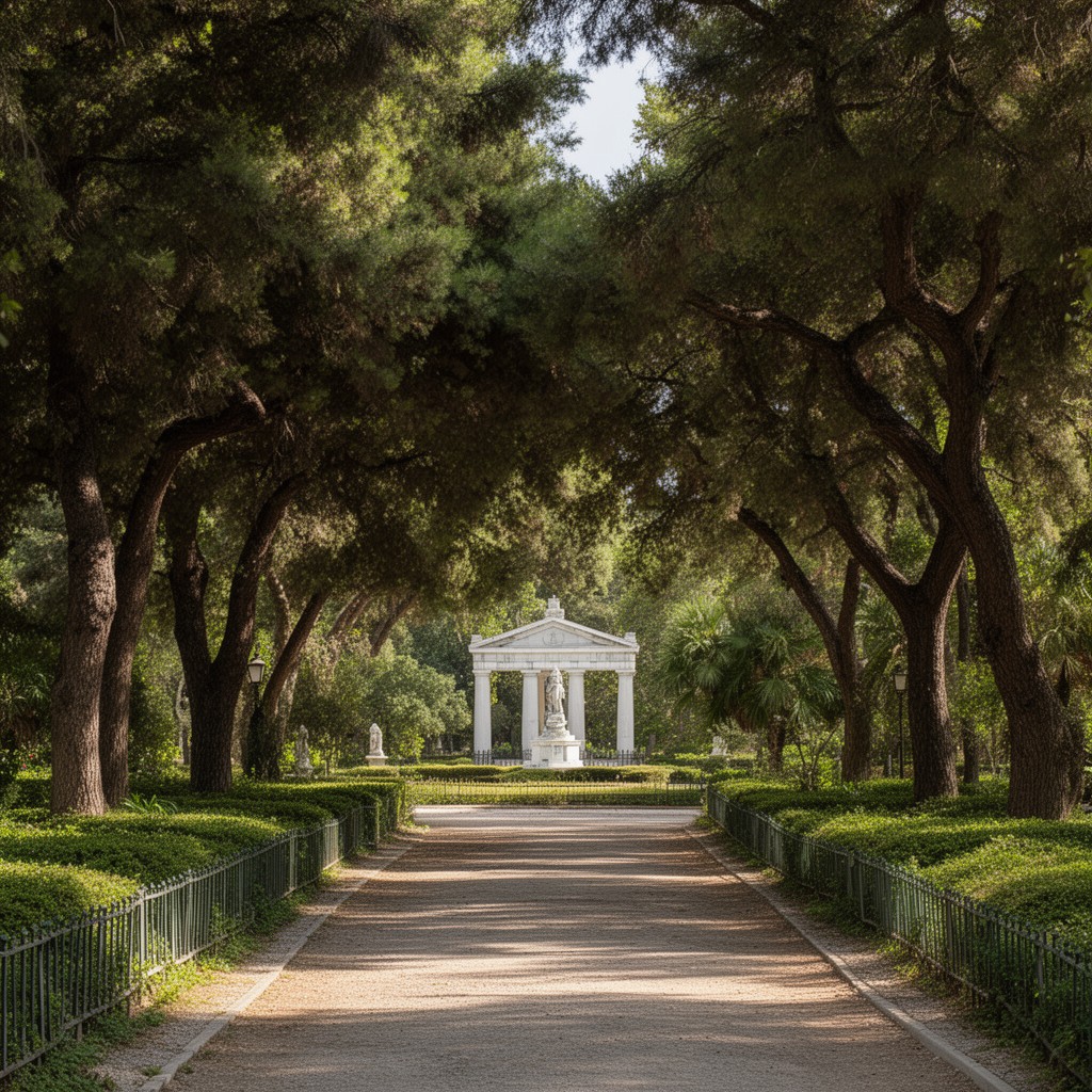 AI-generated illustration of National Garden of Athens
