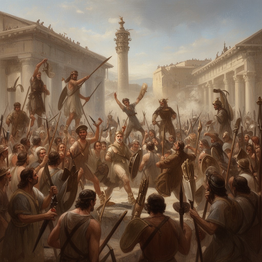 AI-generated illustration of Theban-led coalition