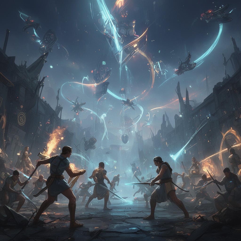 AI-generated illustration of Battle of Neon