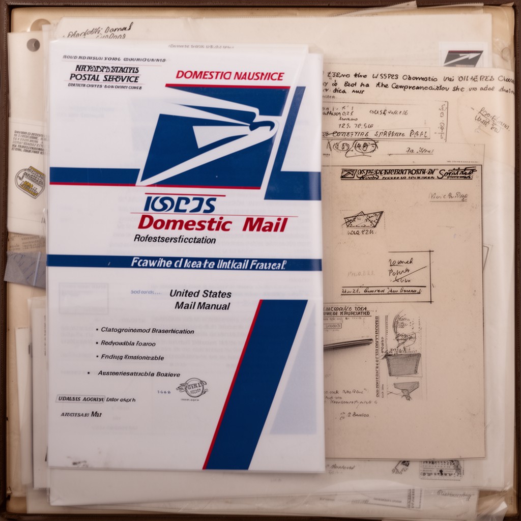 AI-generated illustration of USPS Domestic Mail Manual