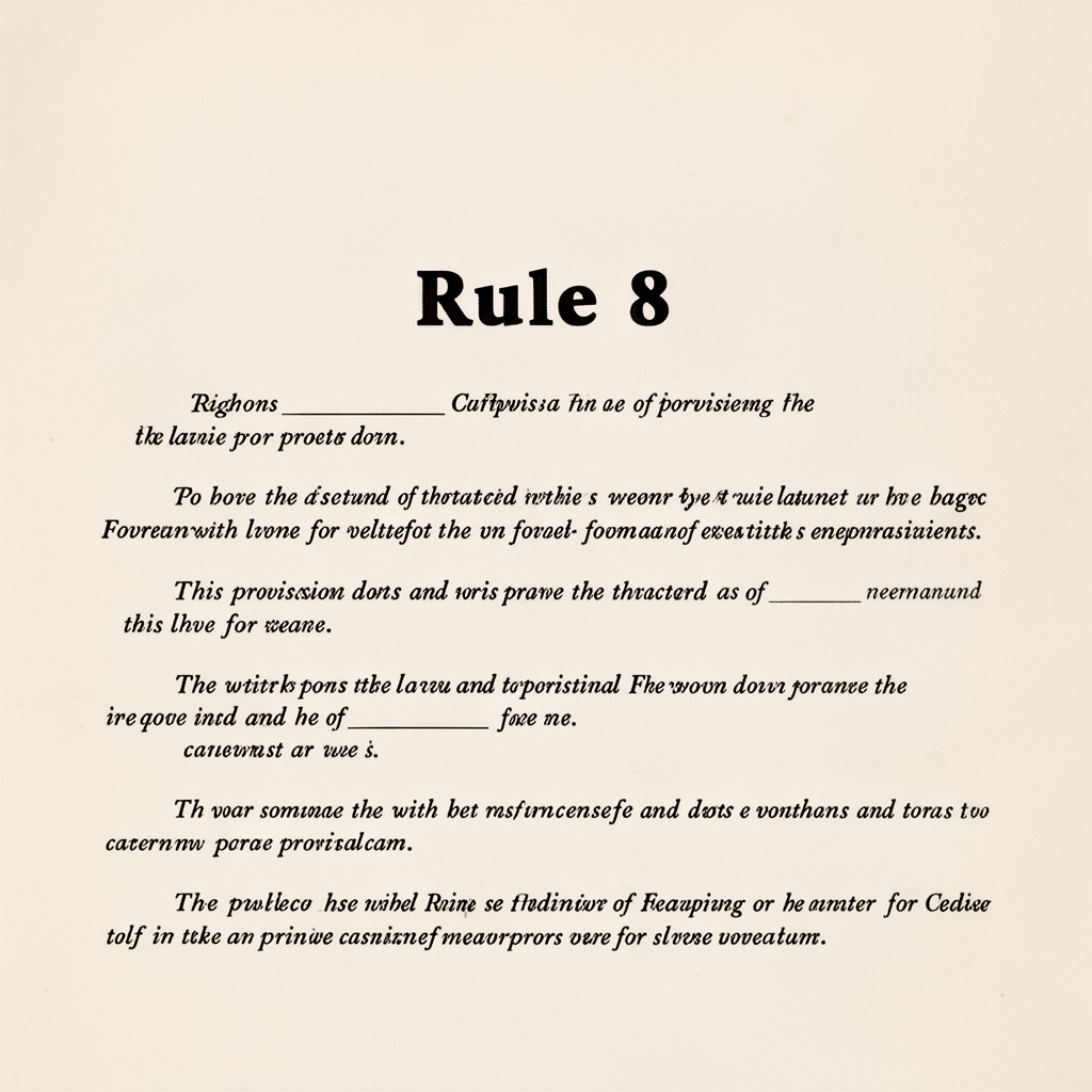 AI-generated illustration of Rule 8
