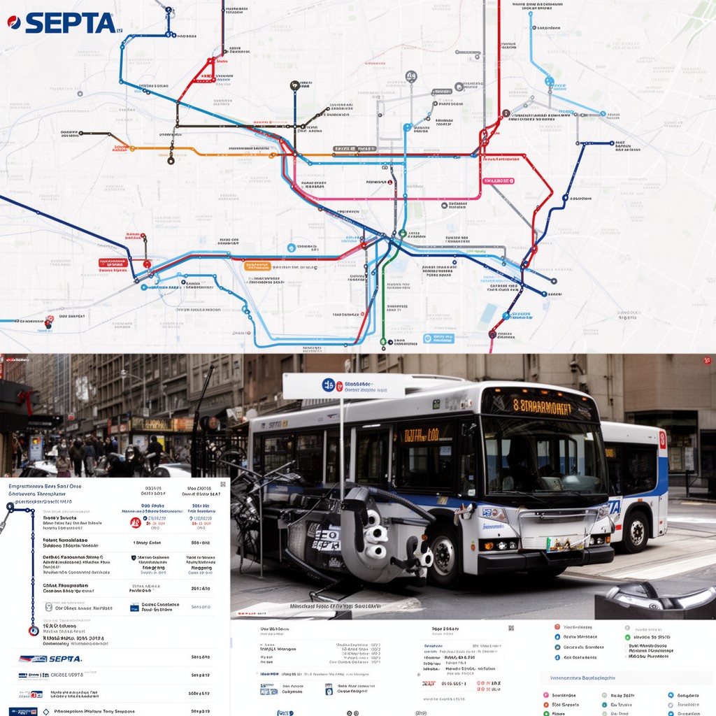 AI-generated illustration of SEPTA bus routes
