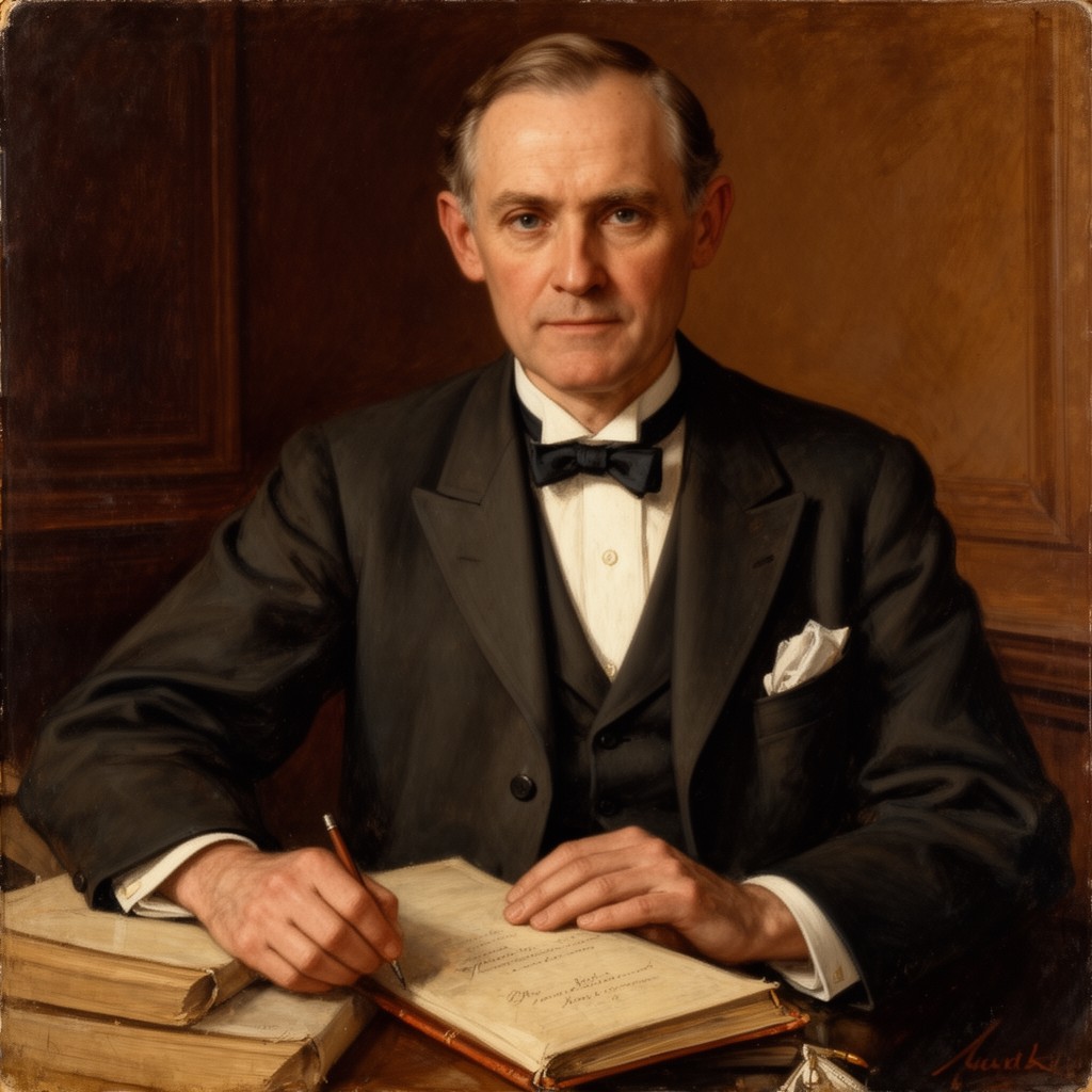 AI-generated illustration of James Warren Sever