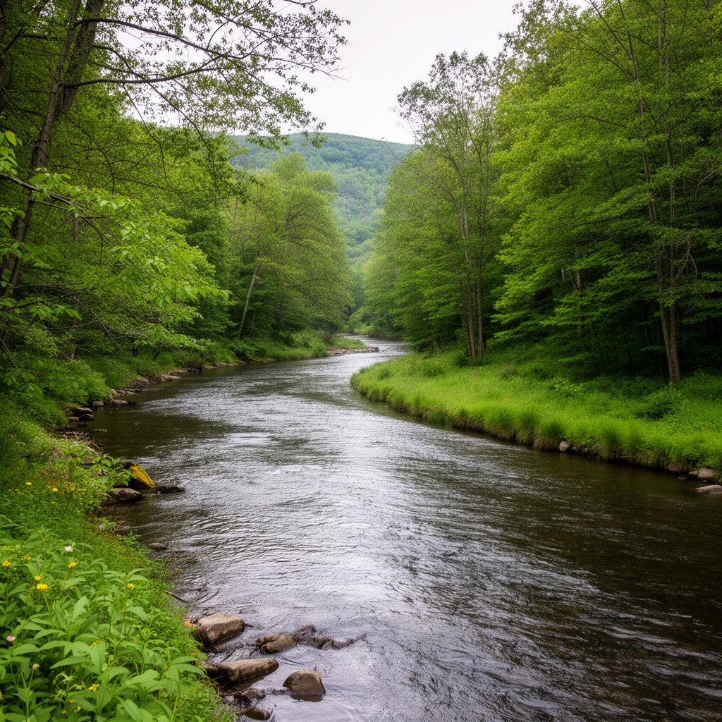 AI-generated illustration of Schoharie Creek