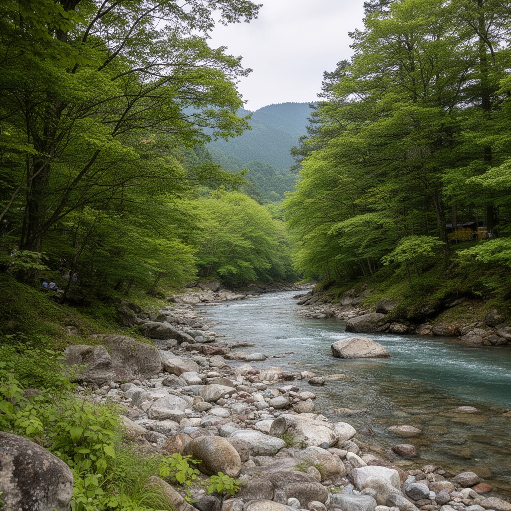 AI-generated illustration of Kiso River