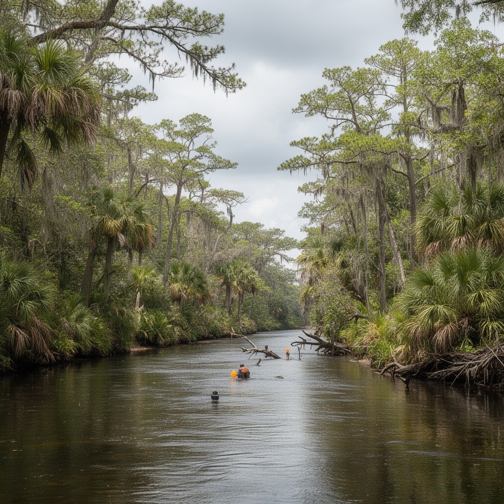 AI-generated illustration of St. Johns River