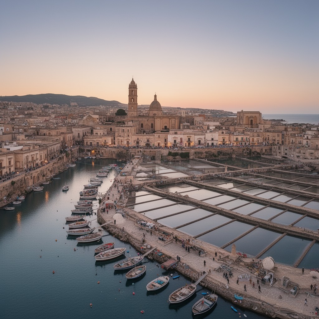 AI-generated illustration of Trapani