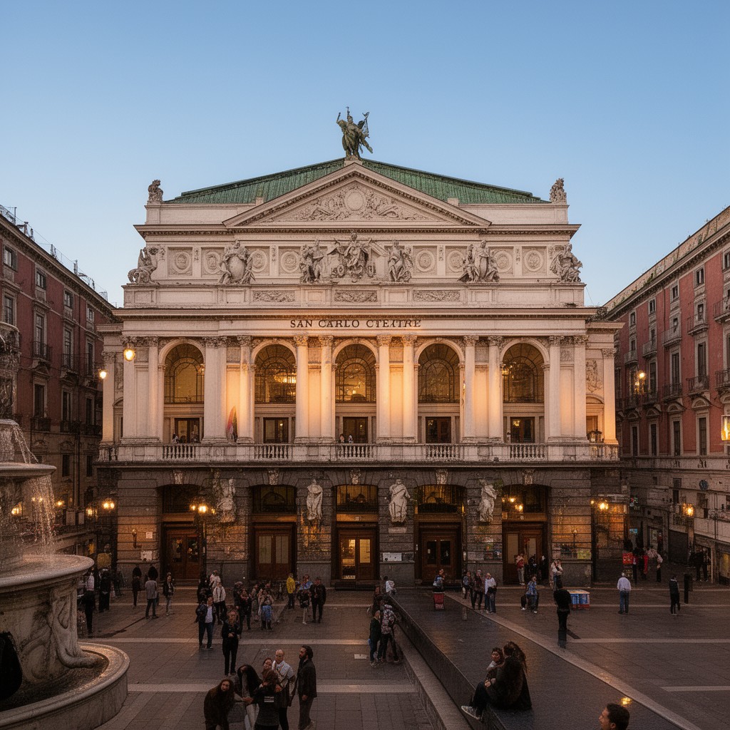 AI-generated illustration of San Carlo Theatre