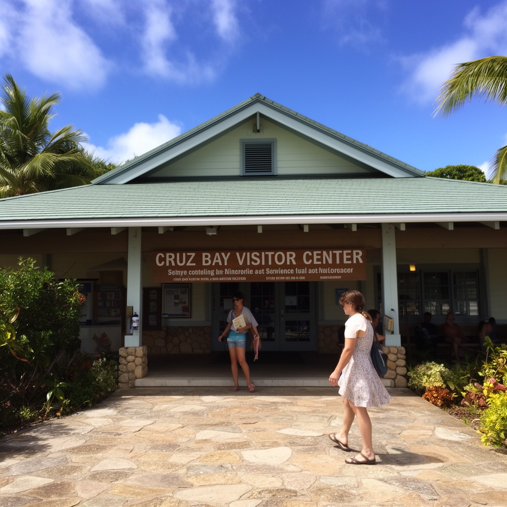 AI-generated illustration of Cruz Bay Visitor Center