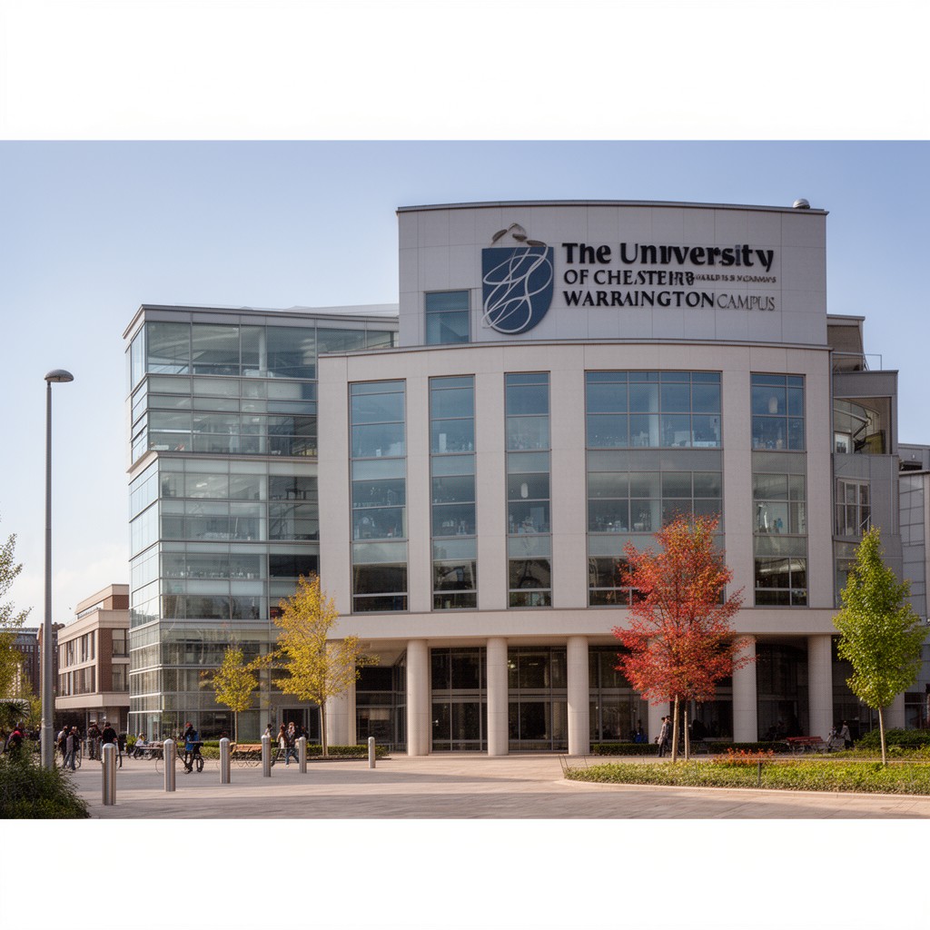 AI-generated illustration of University of Chester Warrington Campus