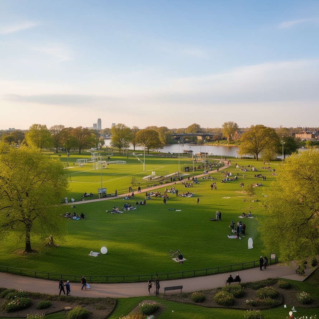 AI-generated illustration of Victoria Park, Warrington