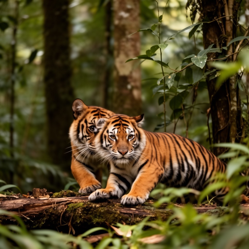 AI-generated illustration of Sumatran tiger