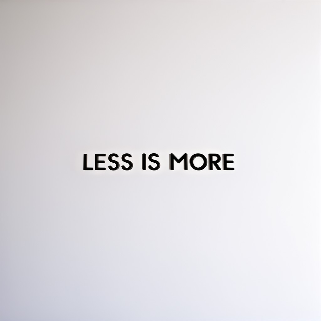 AI-generated illustration of phrase "less is more"