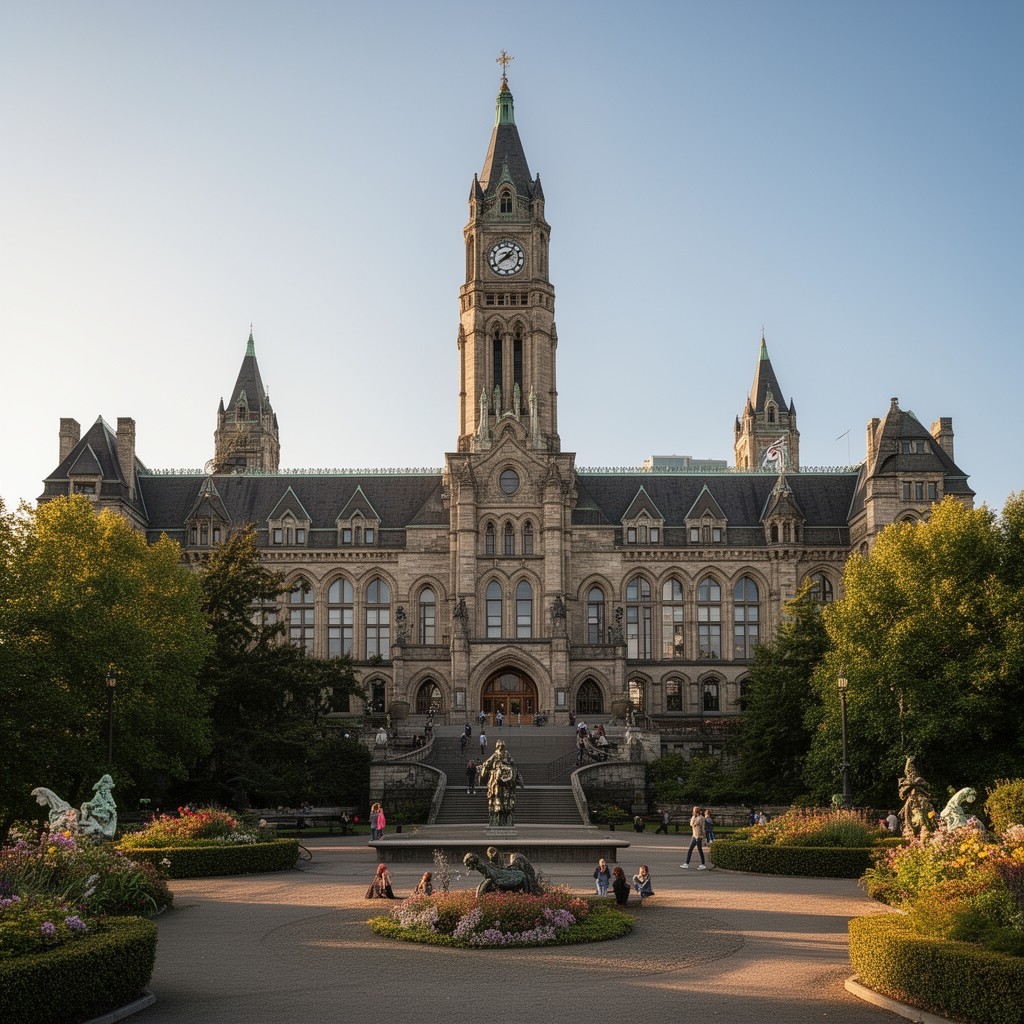 AI-generated illustration of British Columbia Parliament Buildings