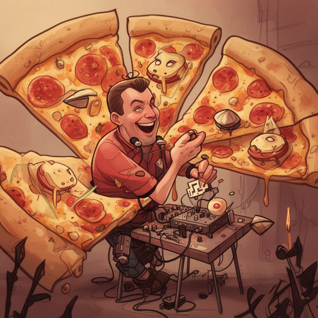 AI-generated illustration of Pizzaman
